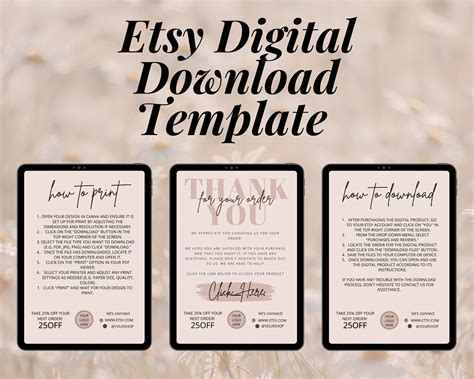 how to print digital downloads from etsy