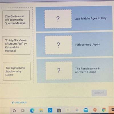 match each painting with the time and place in which it was produced